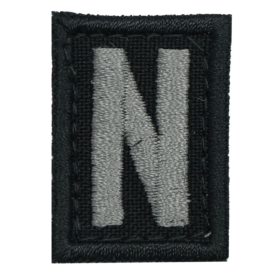 HGS LETTER N PATCH - BLACK FOLIAGE