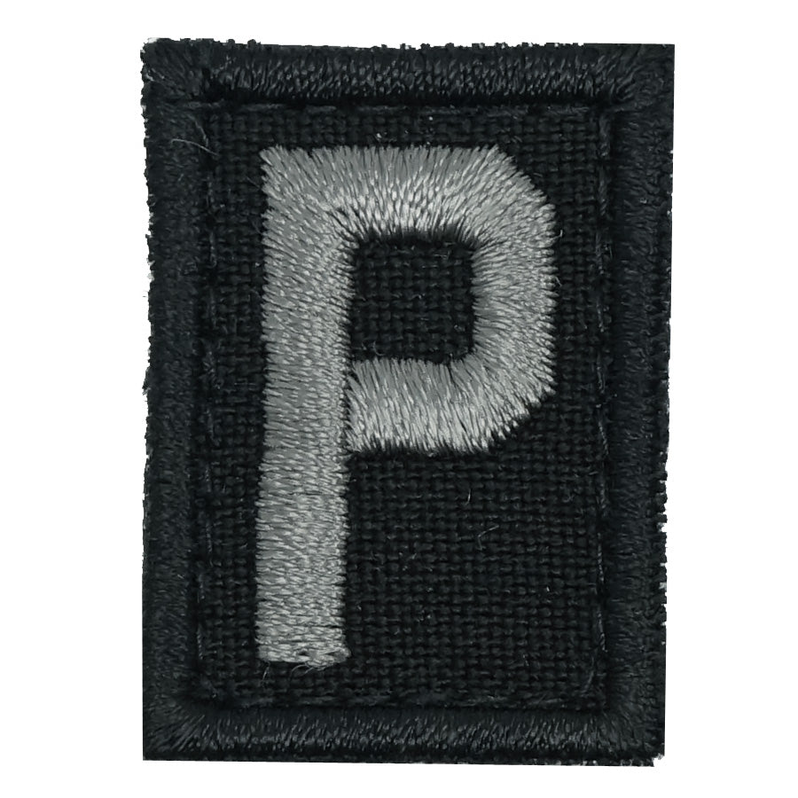 HGS LETTER P PATCH - BLACK FOLIAGE