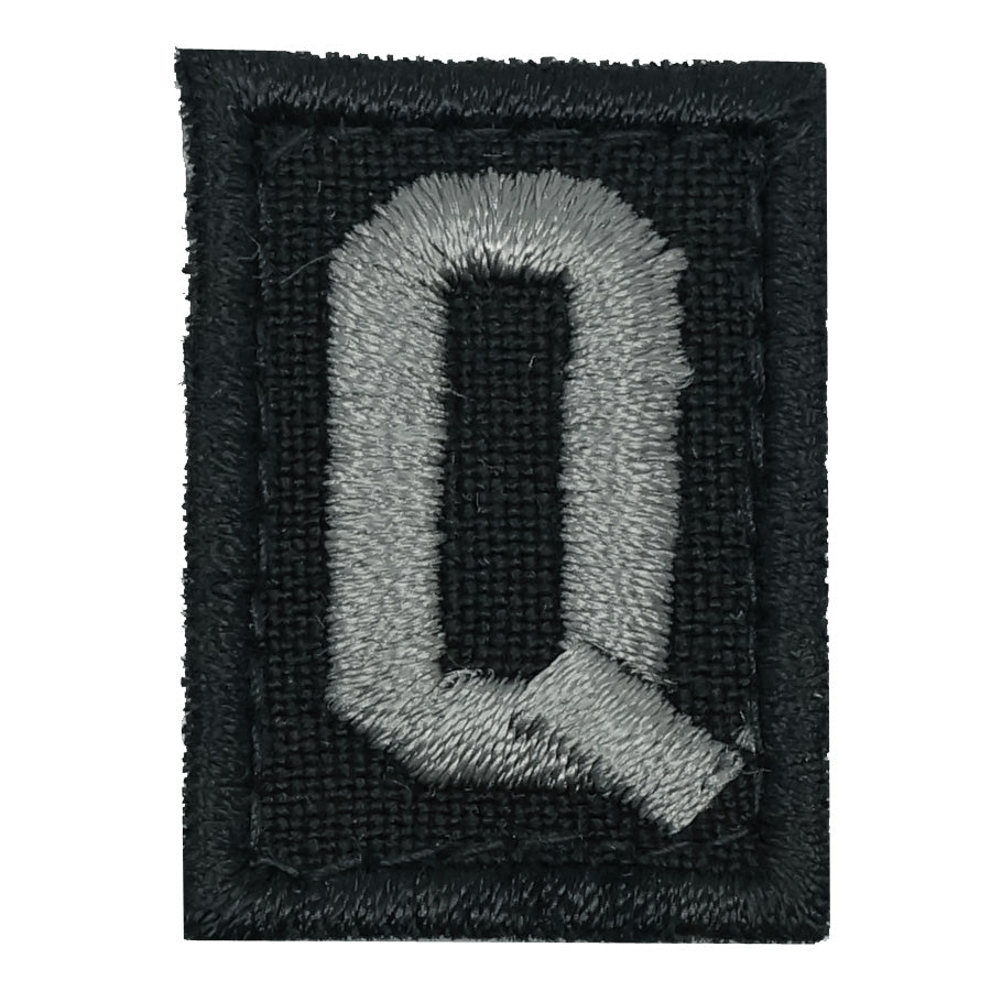 HGS LETTER Q PATCH - BLACK FOLIAGE