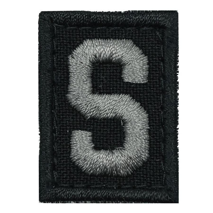 HGS LETTER S PATCH - BLACK FOLIAGE