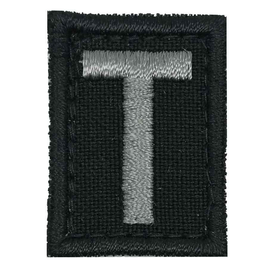 HGS LETTER T PATCH - BLACK FOLIAGE