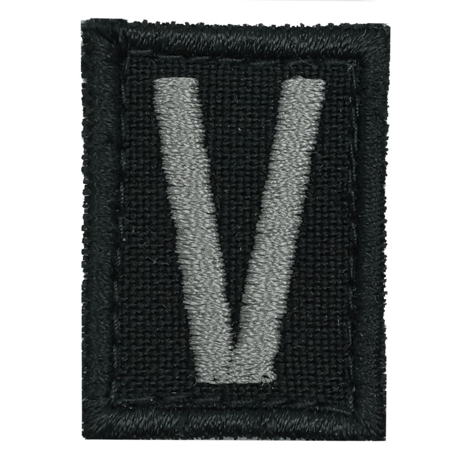 HGS LETTER V PATCH - BLACK FOLIAGE