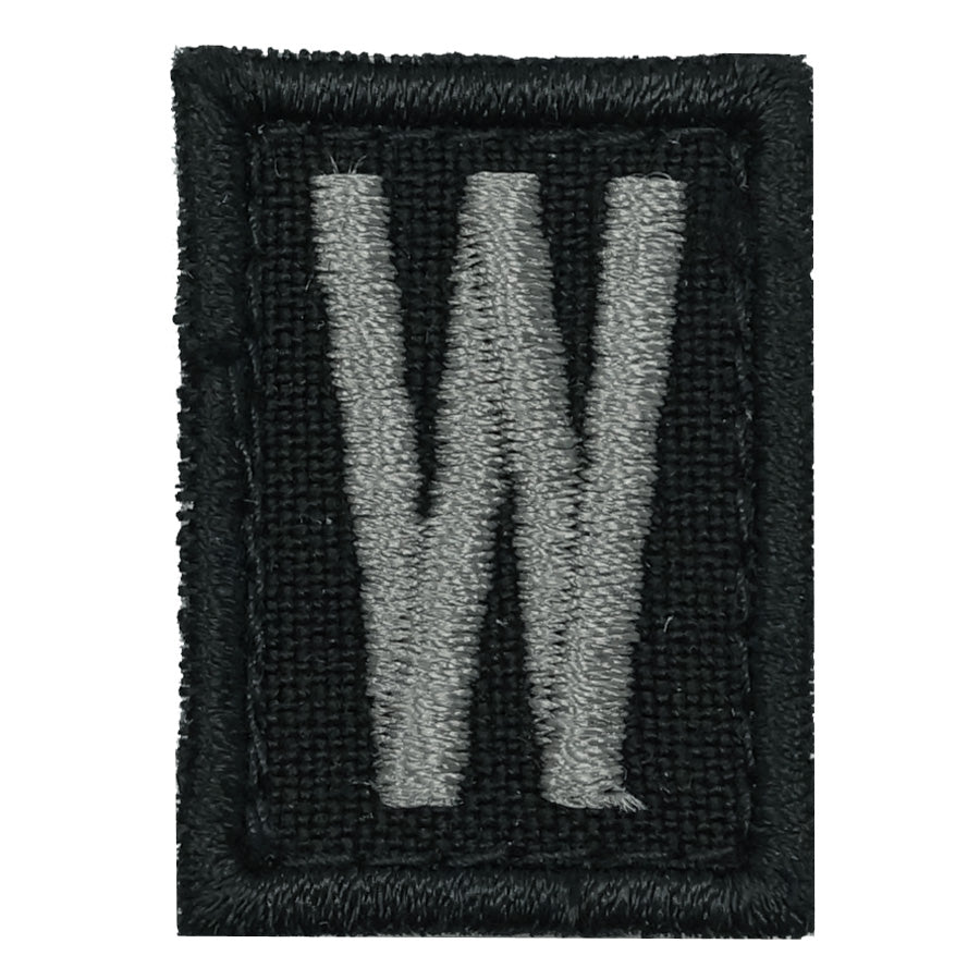 HGS LETTER W PATCH - BLACK FOLIAGE