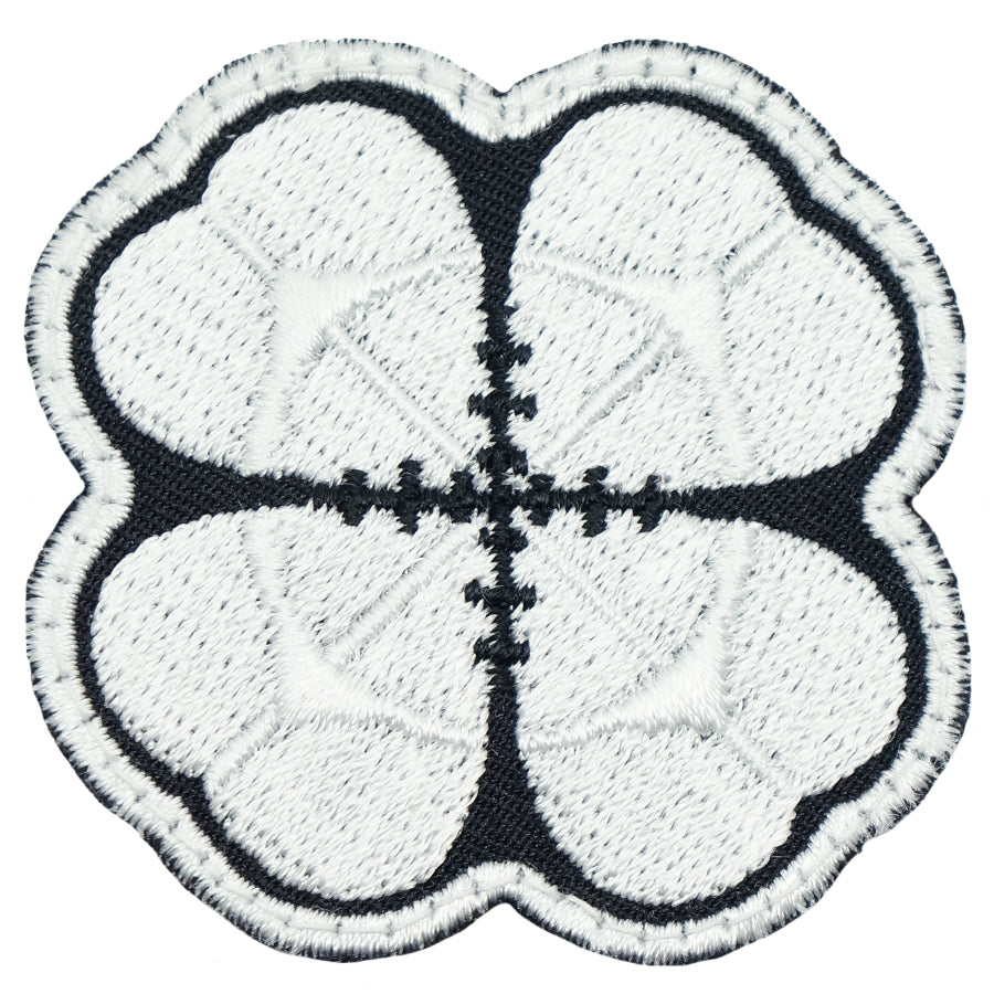LUCKY CLOVER PATCH - BLACK WHITE