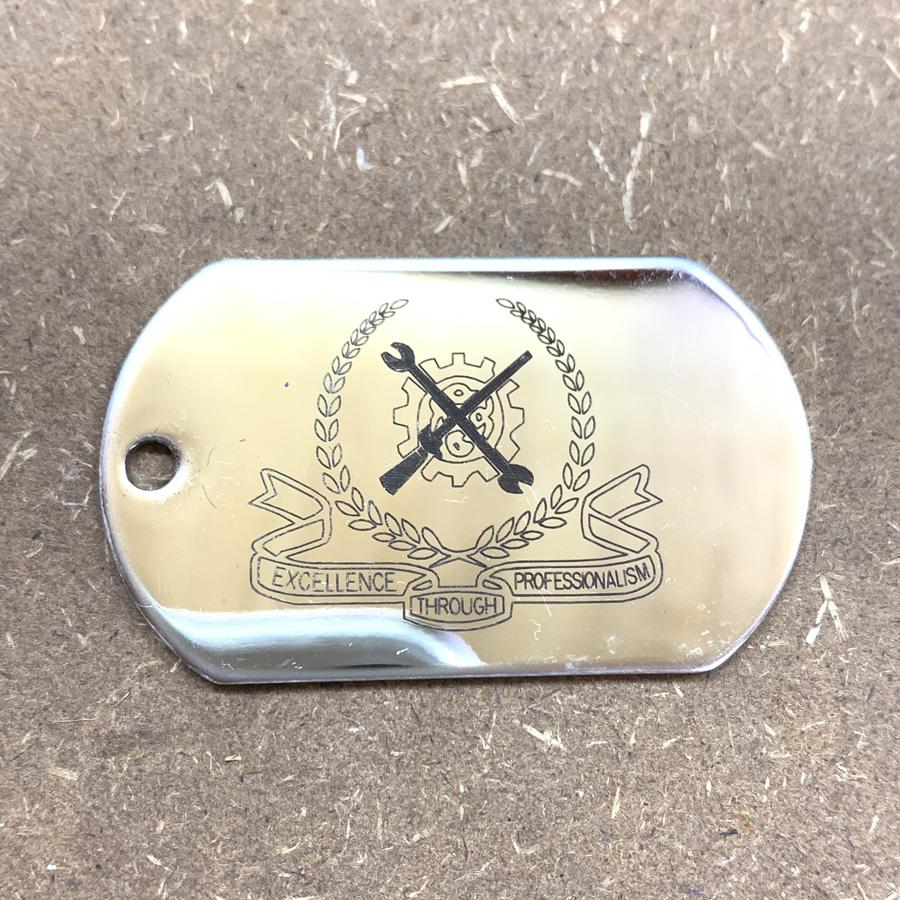 LOGO DOG TAG KEYCHAIN - STAINLESS STEEL