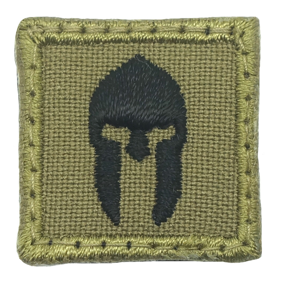 1" MINI SPARTAN HELMET PATCH - OLIVE GREEN