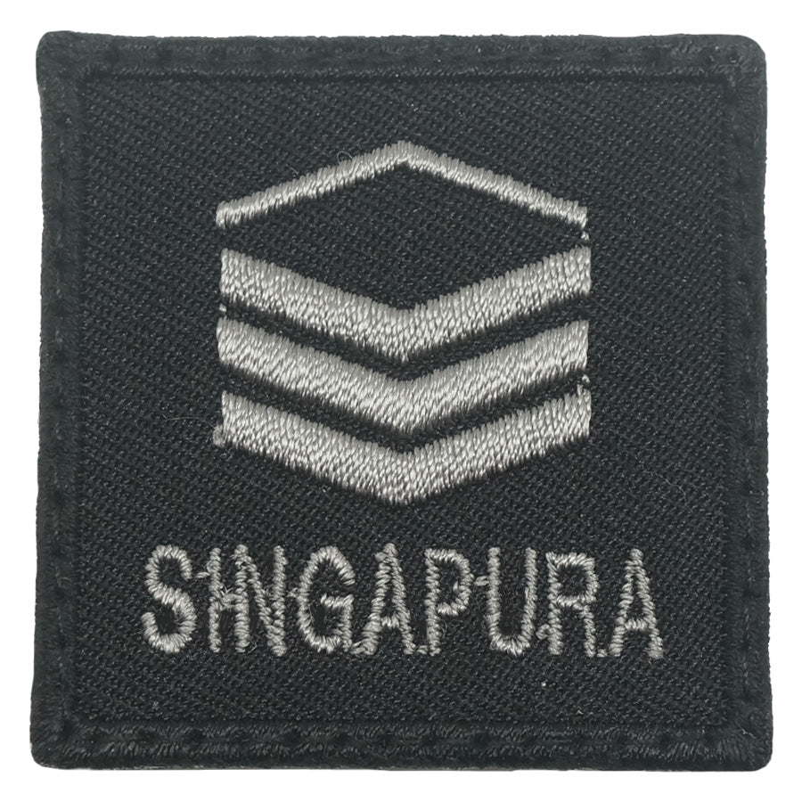MINI SAF RANK PATCH - 2SG (BLACK FOLIAGE)