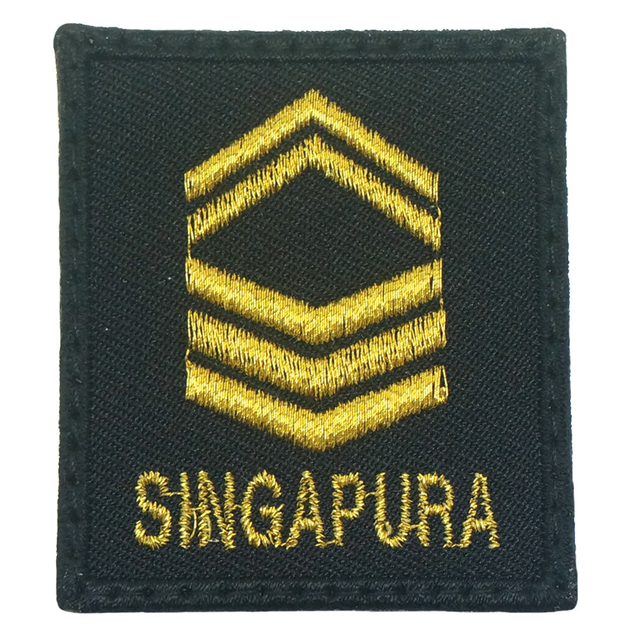 MINI SAF RANK PATCH - 1SG (BLACK GOLD)
