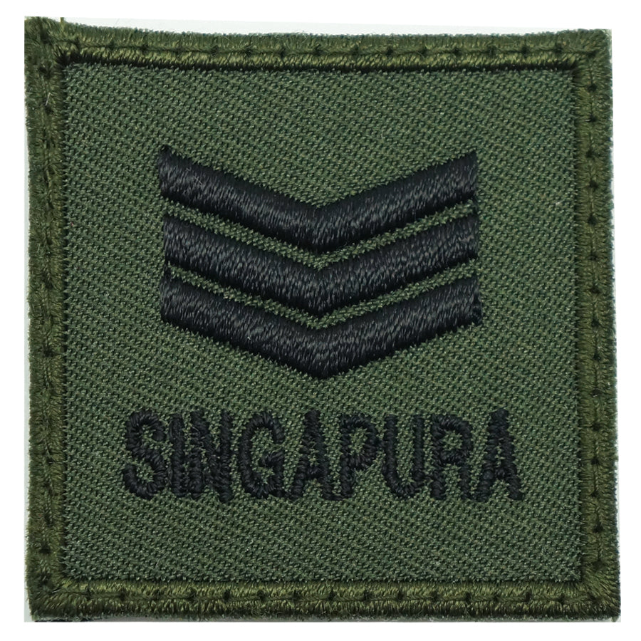 MINI SAF RANK PATCH - 3SG (OD GREEN)