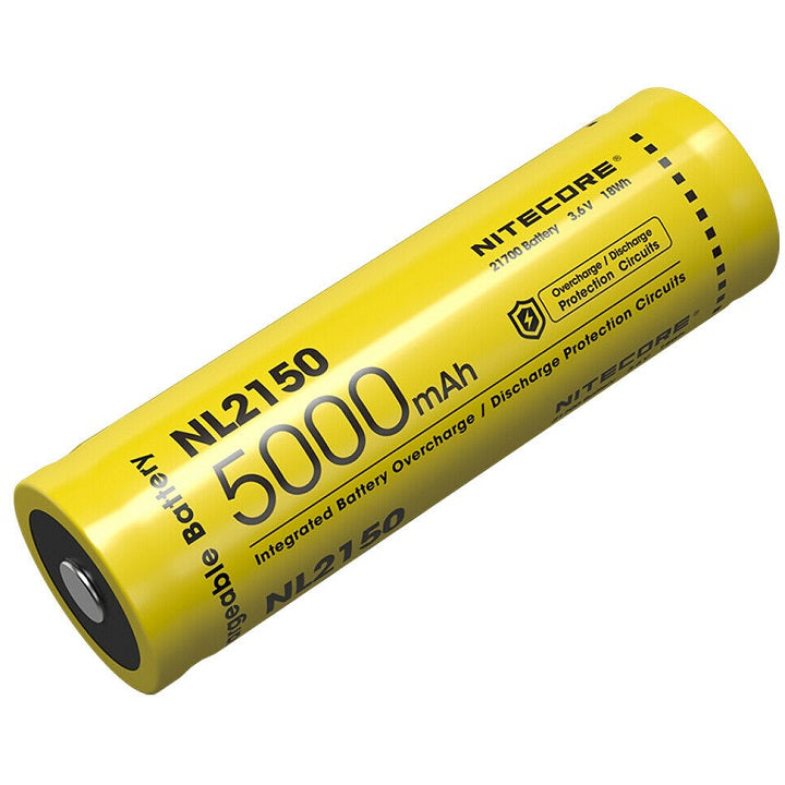 NITECORE NL2150 21700 5000MAH 3.6V PROTECTED LITHIUM ION (LI-ION) BUTTON TOP BATTERY (OLD STOCK CLEARANCE)
