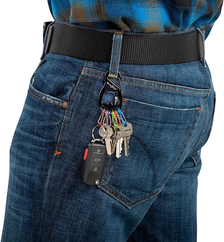 NITEIZE KEYRACK BOTTLE OPENER - BLACK (WITH TRANSLUCENT MINI S-BINER)