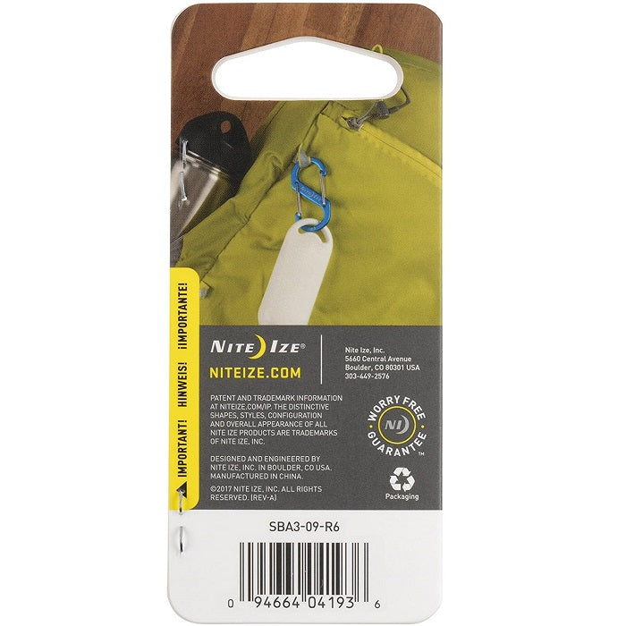 NITEIZE S-BINER ALUMINUM DUAL CARABINER SIZE 3 - CHARCOAL