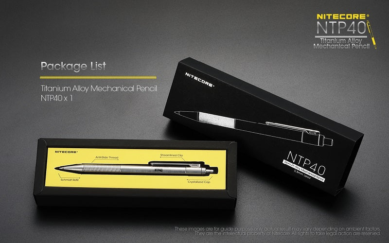 NITECORE NTP40 TITANIUM ALLOY MECHANICAL PENCIL
