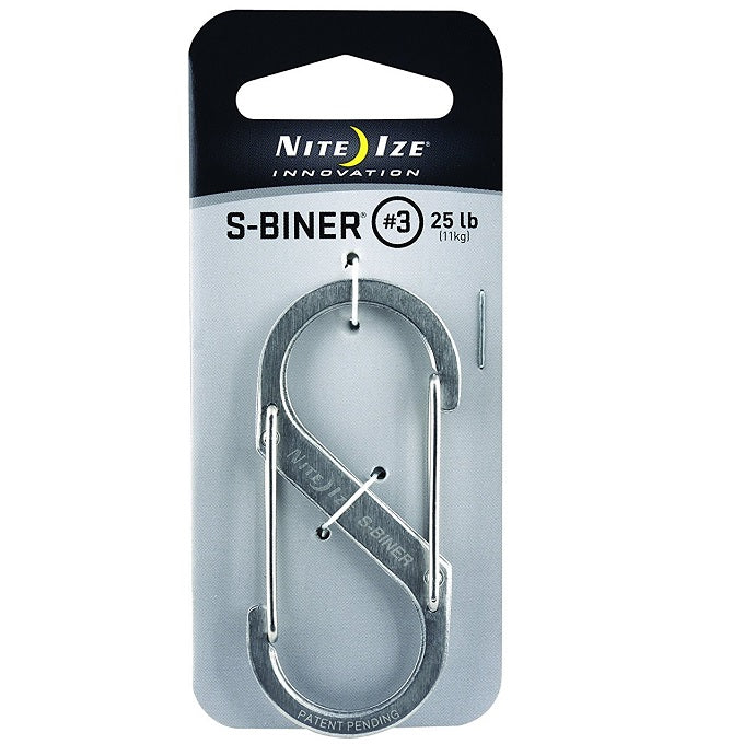 NITEIZE STEEL S-BINER SIZE 3 - SILVER