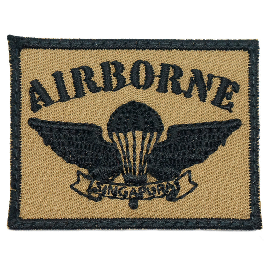 OLD SCHOOL SAF AIRBORNE PATCH - COYOTE BLACK