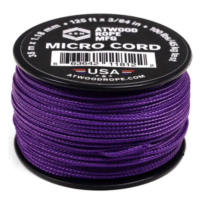 ATWOOD ROPE MFG MICRO CORD (125FT) - PURPLE