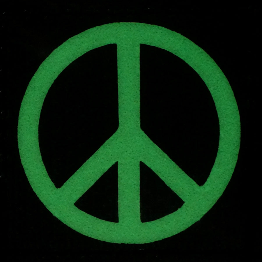 PEACE SIGN PATCH - GLOW IN THE DARK