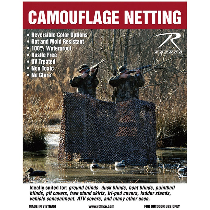 ROTHCO MILITARY TYPE CAMO NET - SMALL (3 METERS X 3 METERS)