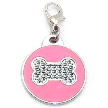ROUND GLITTER ZINC ALLOY PET TAG - 2019 VERSION