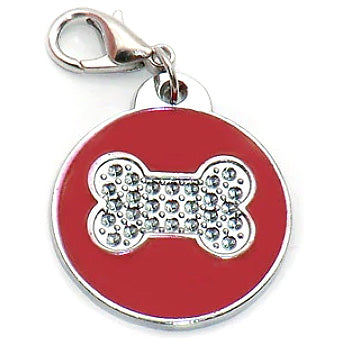 ROUND GLITTER ZINC ALLOY PET TAG - 2019 VERSION