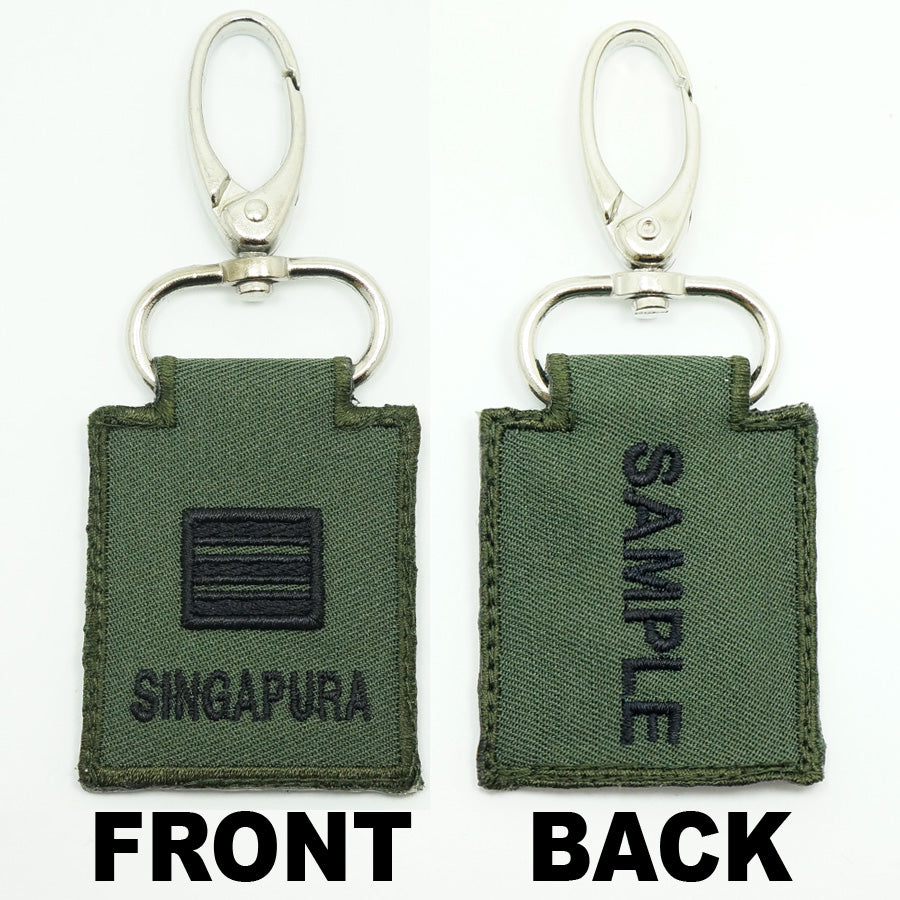 MINI SAF RANK KEYCHAIN - WITH NAME EMBROIDERY