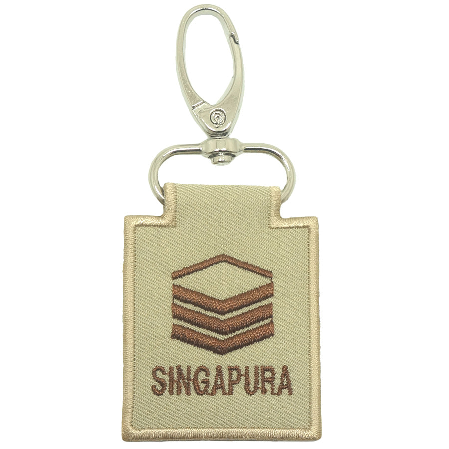 MINI SAF RANK KEYCHAIN - 2SG (KHAKI)