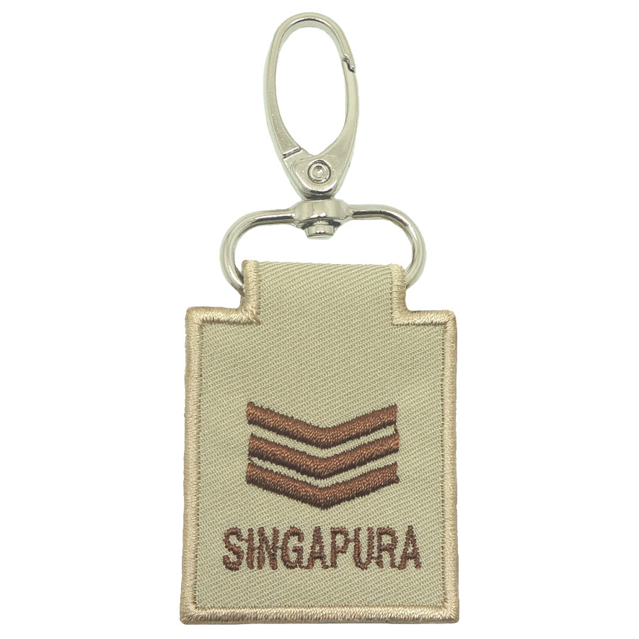 MINI SAF RANK KEYCHAIN - 3SG (KHAKI)