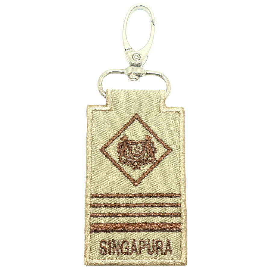 MINI SAF RANK KEYCHAIN - ME6 (KHAKI)