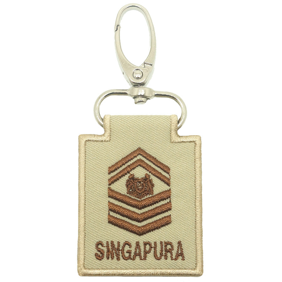 MINI SAF RANK KEYCHAIN - SSG (KHAKI)