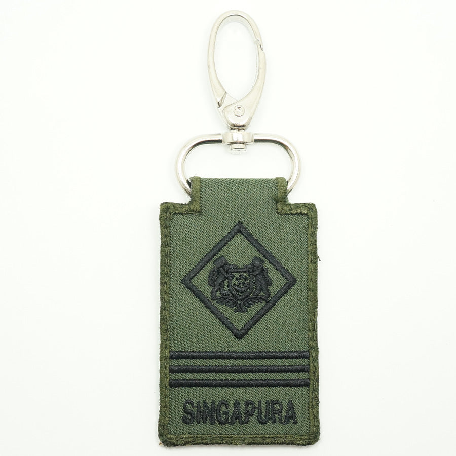 MINI SAF RANK KEYCHAIN - ME3 (OD GREEN)