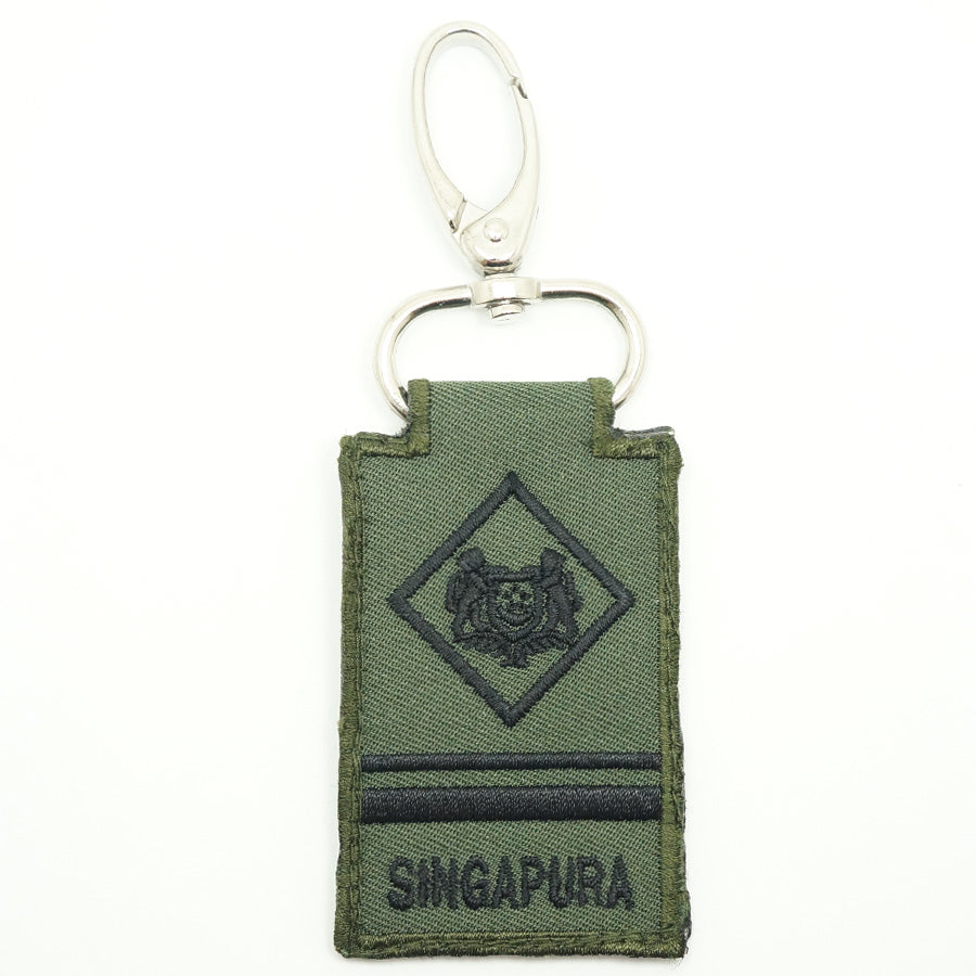 MINI SAF RANK KEYCHAIN - ME4 (OD GREEN)