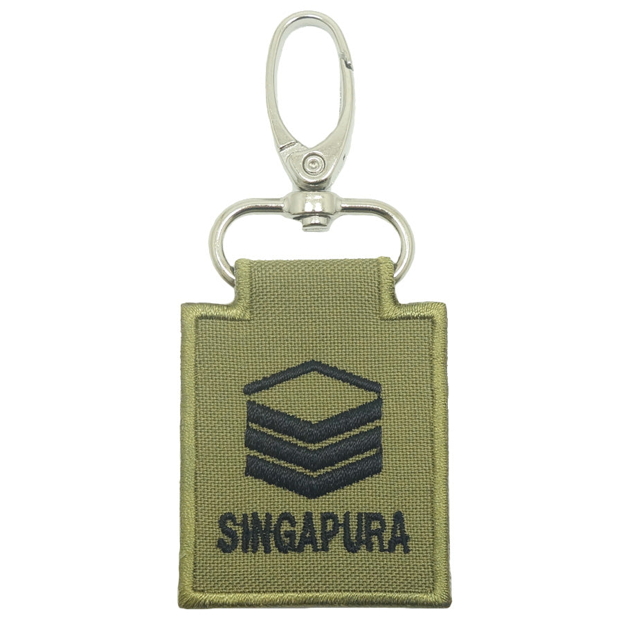 MINI SAF RANK KEYCHAIN - 2SG (OLIVE GREEN)