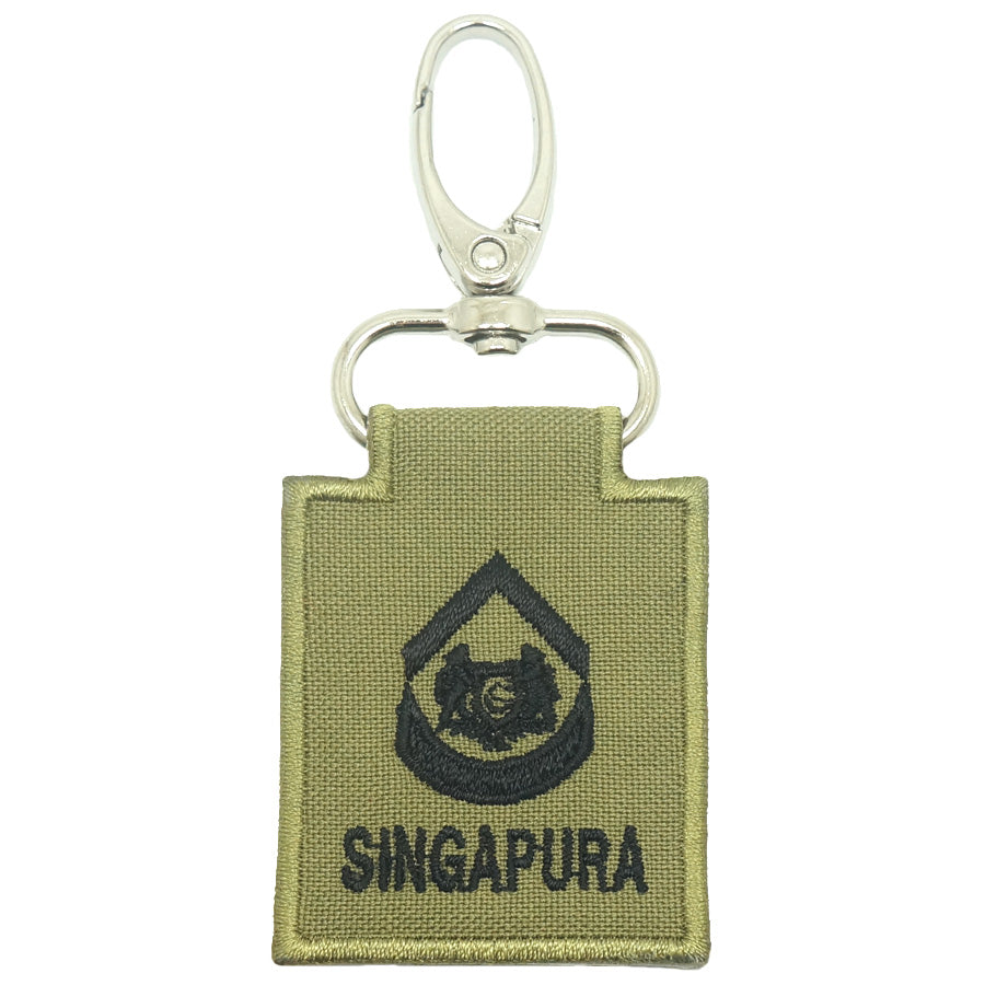MINI SAF RANK KEYCHAIN - 2WO (OLIVE GREEN)