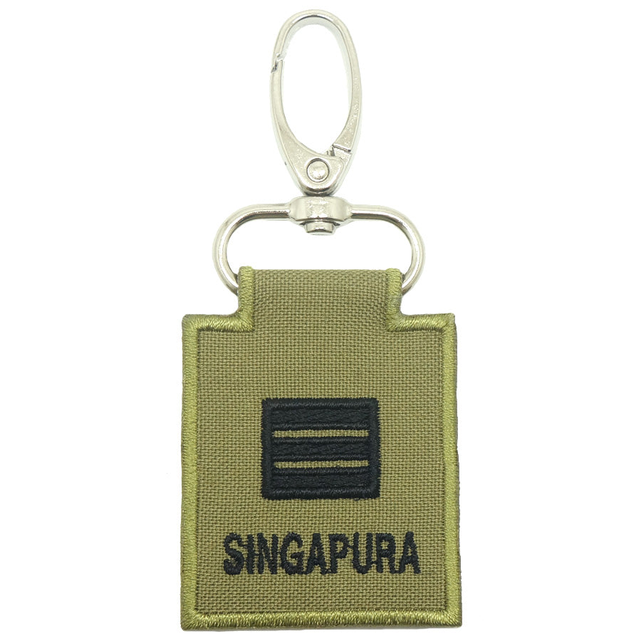 MINI SAF RANK KEYCHAIN - CPT (OLIVE GREEN)