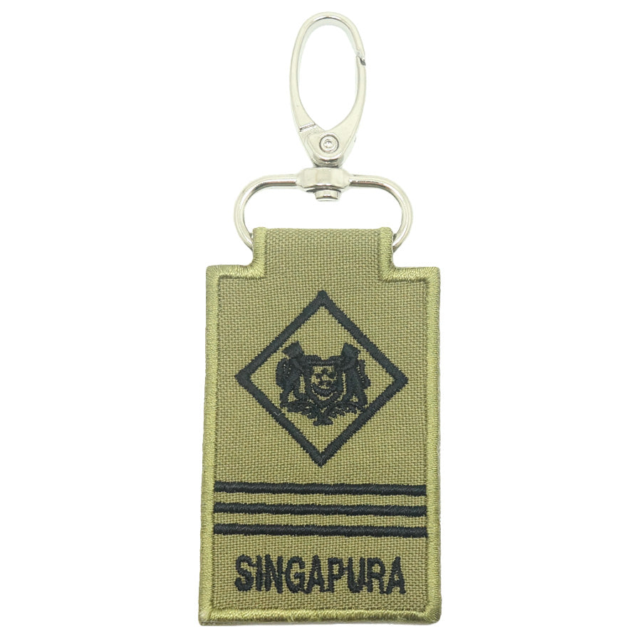 MINI SAF RANK KEYCHAIN - ME3 (OLIVE GREEN)