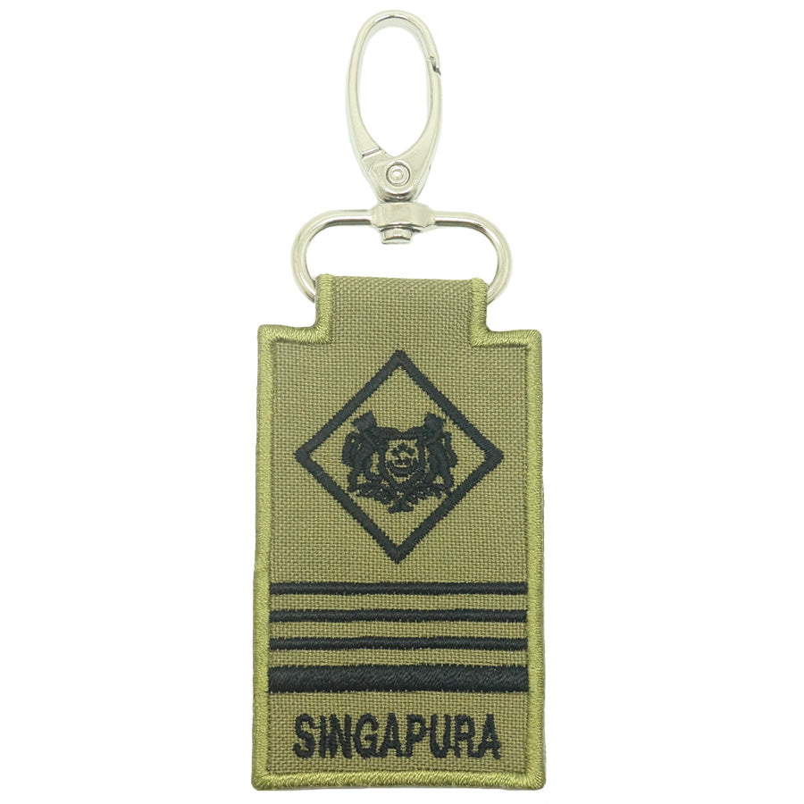 MINI SAF RANK KEYCHAIN - ME6 (OLIVE GREEN)