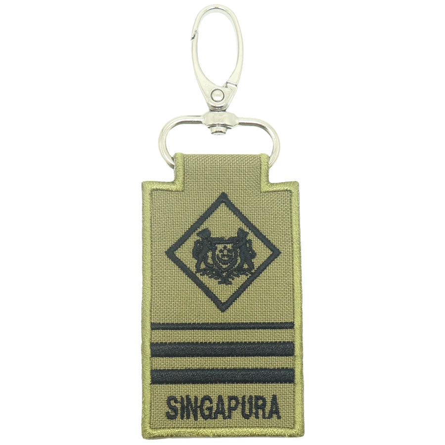MINI SAF RANK KEYCHAIN - ME7 (OLIVE GREEN)