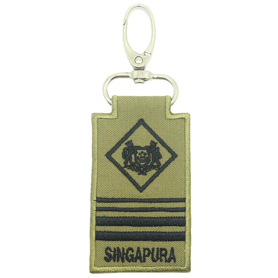MINI SAF RANK KEYCHAIN - ME8 (OLIVE GREEN)