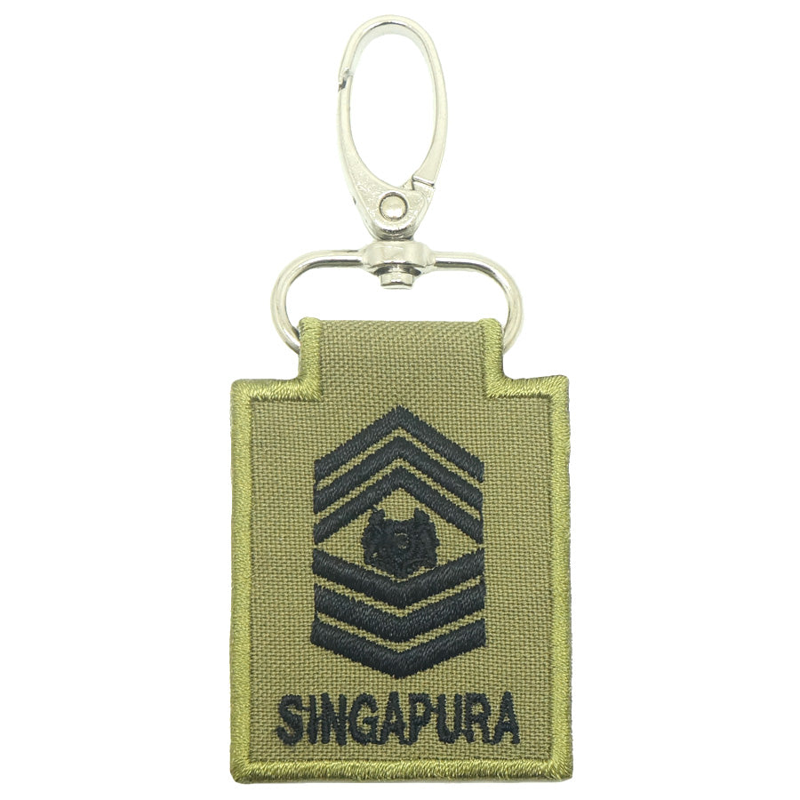 MINI SAF RANK KEYCHAIN - MSG (OLIVE GREEN)