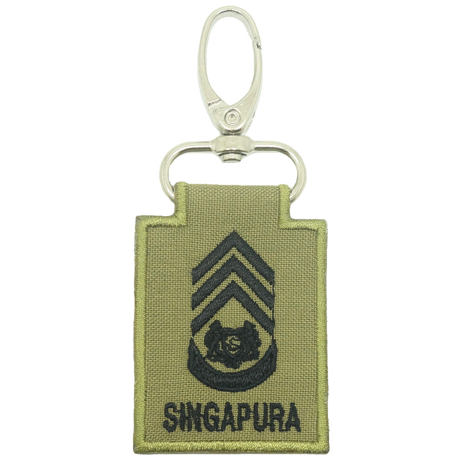 MINI SAF RANK KEYCHAIN - MWO (OLIVE GREEN)