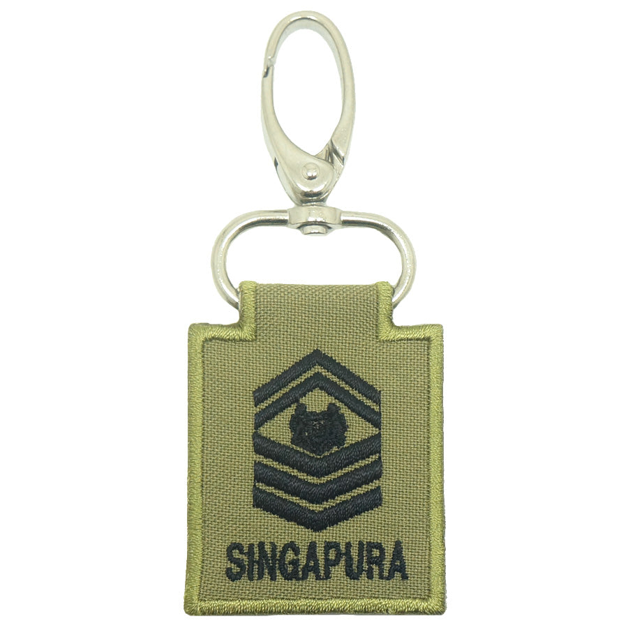 MINI SAF RANK KEYCHAIN - SSG (OLIVE GREEN)