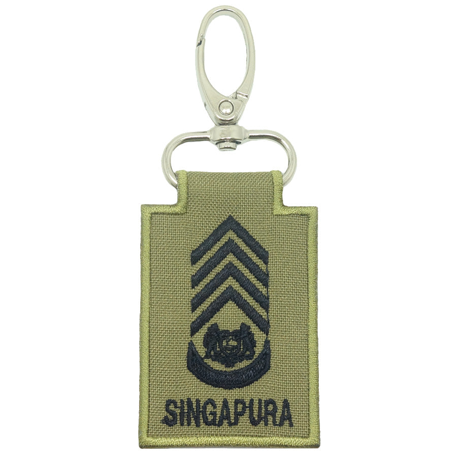 MINI SAF RANK KEYCHAIN - SWO (OLIVE GREEN)