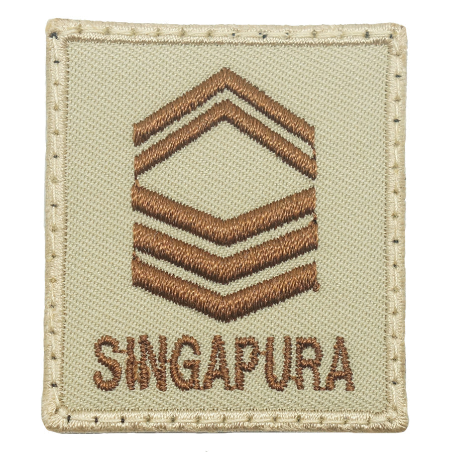 MINI SAF RANK PATCH - 1SG (KHAKI)