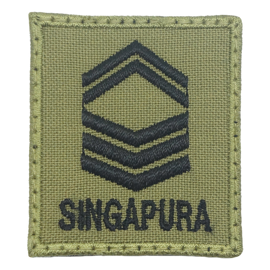 MINI SAF RANK PATCH - 1SG (OLIVE GREEN)
