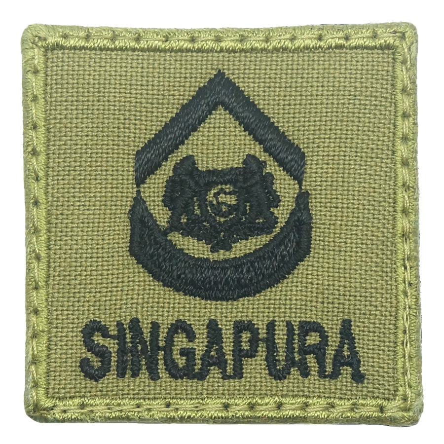 MINI SAF RANK PATCH - 2WO (OLIVE GREEN)
