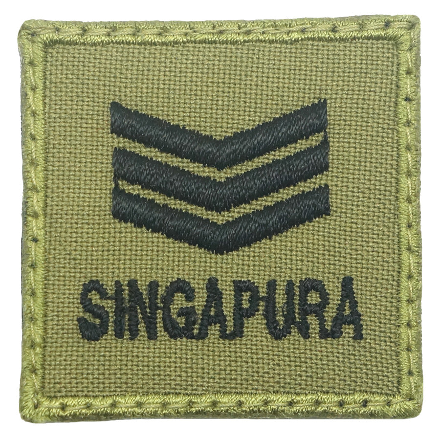 MINI SAF RANK PATCH - 3SG (OLIVE GREEN)