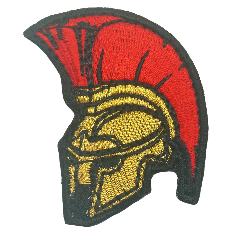 SPARTAN HELMET PATCH - METALLIC GOLD