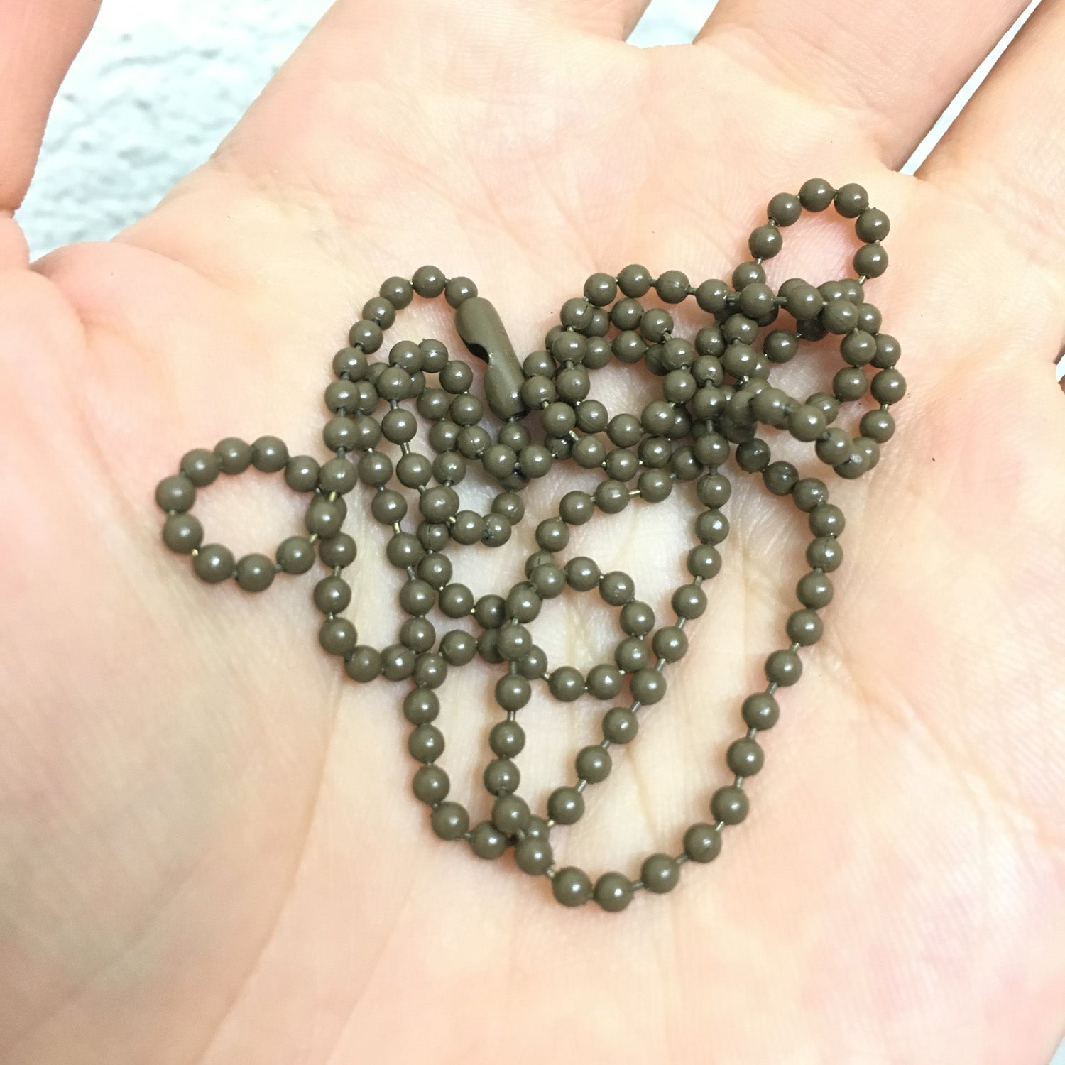 STAINLESS STEEL BALL CHAIN NECKLACE - COYOTE - Hock Gift Shop | Army Online Store in Singapore