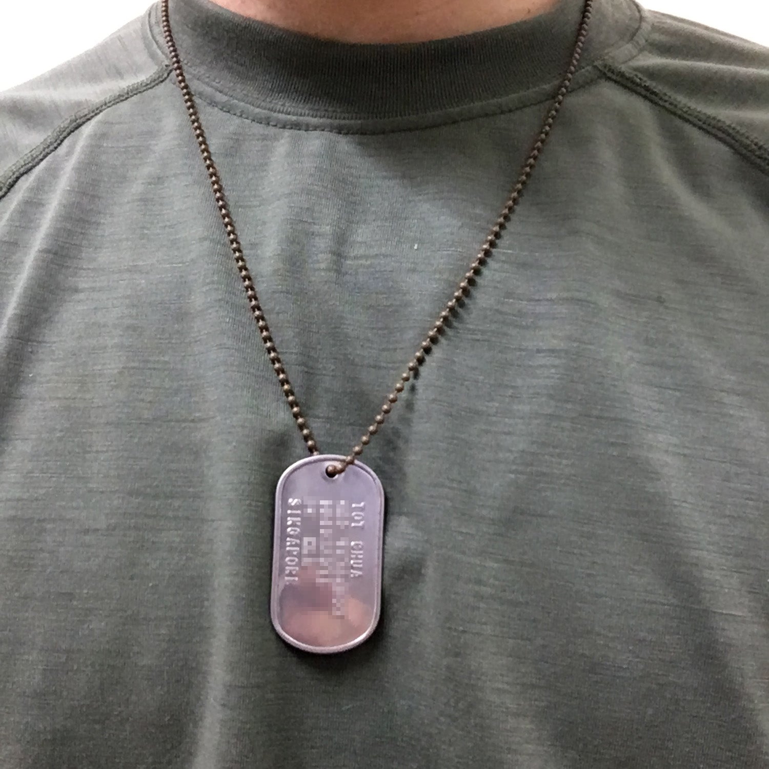 STAINLESS STEEL BALL CHAIN NECKLACE - COYOTE - Hock Gift Shop | Army Online Store in Singapore