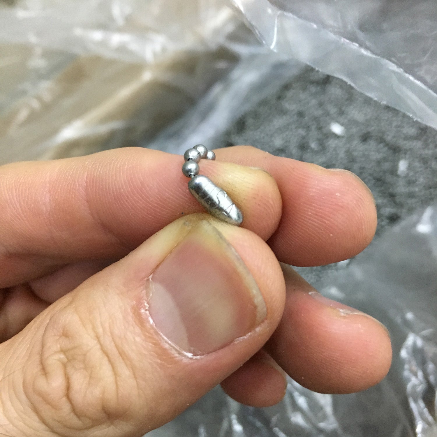 STAINLESS STEEL BALL CHAIN NECKLACE - SILVER